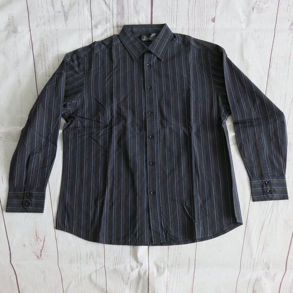 Burnside 100% Cotton Multi Color Stripe Button Down Long Sleeve Shirt Size Large - Picture 2 of 5